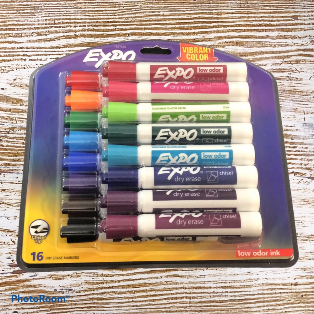 NIB 16 chisel tip Expo dry erase markers. Vibrant.
